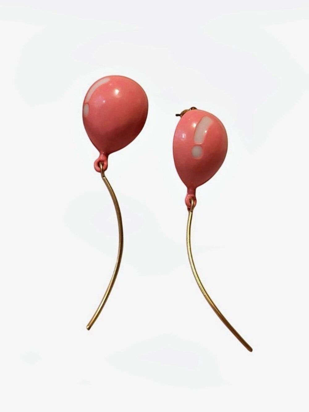 Pink balloon earrings brand new, never worn handmade